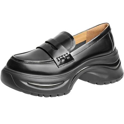 百丽厚底运动乐福鞋小皮鞋