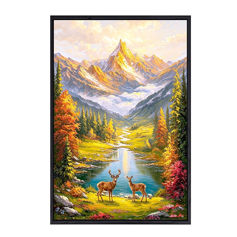 金山福禄聚宝盆diy数字油画填色