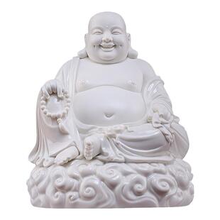 戴玉堂陶瓷弥勒佛像摆件弥勒菩萨像德化白瓷佛像供奉家用大肚笑佛