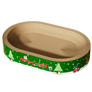 圣诞猫抓板猫窝一体猫玩具耐磨不掉屑猫抓板窝猫爪板猫咪磨爪子