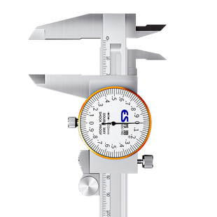 德国苏测带表卡尺高精度卡尺不锈钢代表游标指针戴表机械卡尺表头