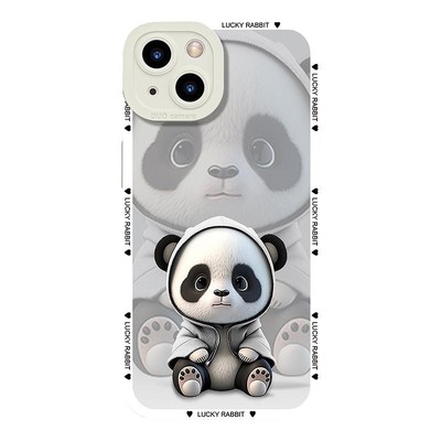 适用华为p60Pro手机壳p50创意Pro新款p40镜头全包p30防摔畅享50外壳20e高级感20plus皮纹保护套卫衣熊猫男女