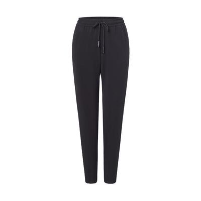 EF简约设计感九分裤小脚裤女2024夏季新款抽绳哈伦裤百搭通勤长裤