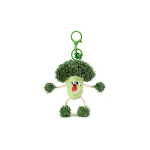 YUYI尖叫抽拉蔬菜西兰花大蒜包包挂件毛绒玩偶公仔挂饰车钥匙扣