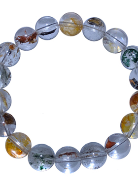 天然冰透骸骨闪灵手串礼物情侣款