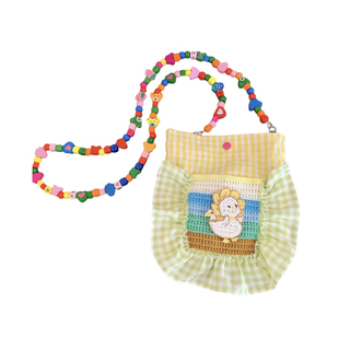 宋茜同款可爱小动物迷你手机包女手工钩针学生夏天通勤单肩斜挎包