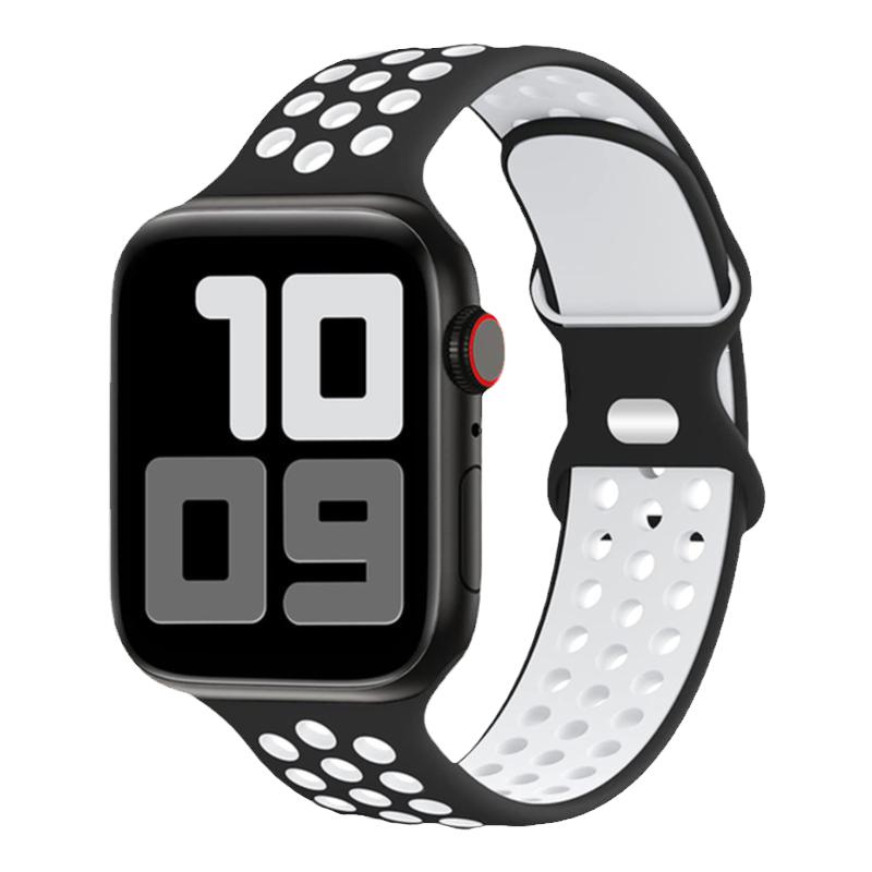 适用iwatch9/8苹果手表s7表带apple watch7/6/5/se/4/3代s8硅胶s9手表带ultra男女款s6/s5智能配件运动替换潮