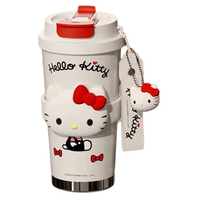 hellokitty保温杯女生日礼物高颜值凯蒂猫大容量咖啡杯吸管水杯子