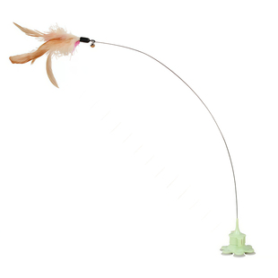 猫咪逗猫棒猫玩具质量好的小猫自嗨解闷神器长杆羽毛替换头吸盘款