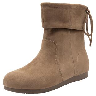 大东内增高勃肯短靴女2026新款秋冬棕色美拉德堆堆靴西部牛仔靴子