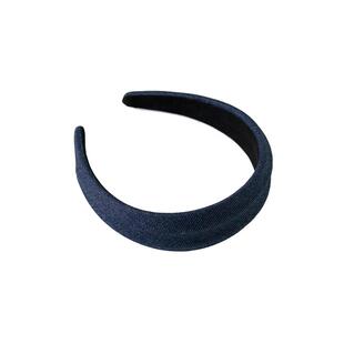 法式宽边牛仔蓝发箍女设计感高颅顶显脸小碎发卡发窟外戴百搭头箍