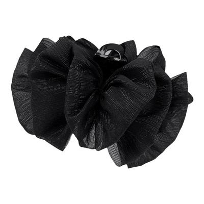 黑色泡泡2024新款发夹后脑勺秋冬