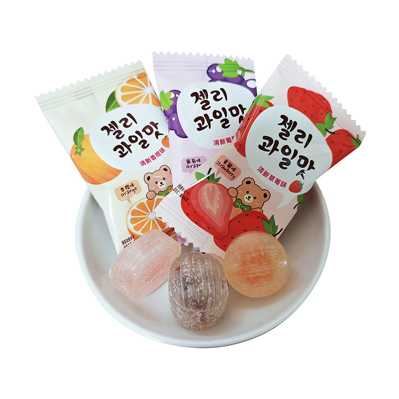 汇福园清新香橙葡萄草莓味硬糖