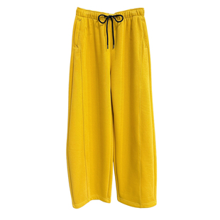 冬款！好穿时髦不费力！加绒松紧腰休闲镰刀卫裤女    C25550~JS