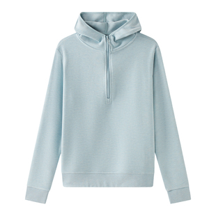 CLOUDSPACE【宁静卫衣】连帽立领微休闲半拉链卫衣轻柔春秋女上衣