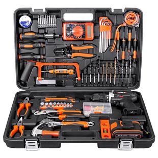 工具箱家用套装多功能五金电工维修组合大全工具车载电钻万能全套