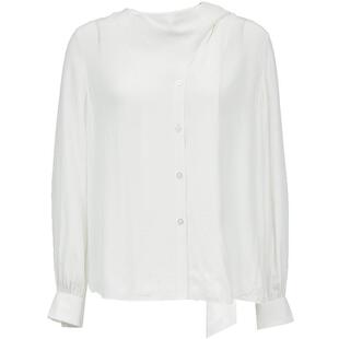 Vero Moda衬衫女2025秋季新款不对称衬衫异形领带白衬衫时尚通勤