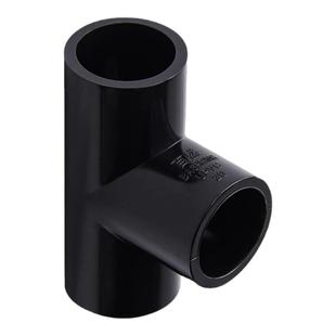 黑色PVC弯头给水管三通接头直接直通周转箱鱼缸底滤排水配件