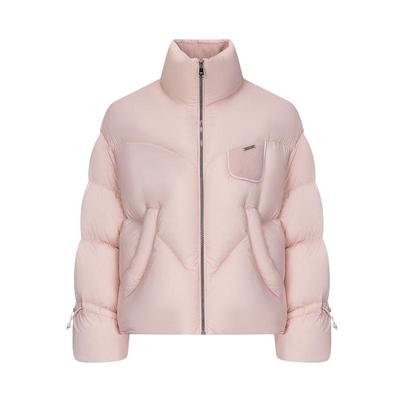 艾莱依短款羽绒服女假两件外套