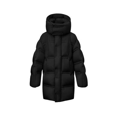 SUK 莫斯科冬韵！中长款90白鹅绒连帽宽松廓形保暖防风羽绒服女