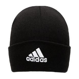 Adidas阿迪达斯LOGO BEANIE CUF男女黑色绒线帽户外运动休闲帽