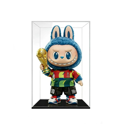 拉布布展示盒适用于FIFA足球世界杯labubu防尘罩泡泡玛特收纳盒子