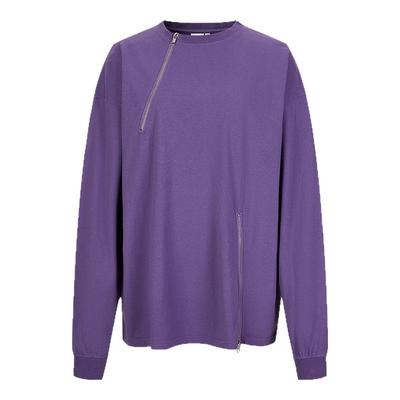 MOUSSY 2025春季新品个性街头双拉链设计卫衣T恤女028ISA80-2661