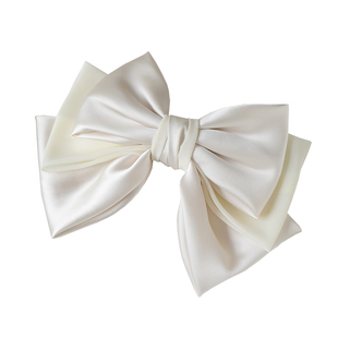 李一桐同款白色大蝴蝶结夹子发夹女后脑勺发卡马尾弹簧夹女显脸小