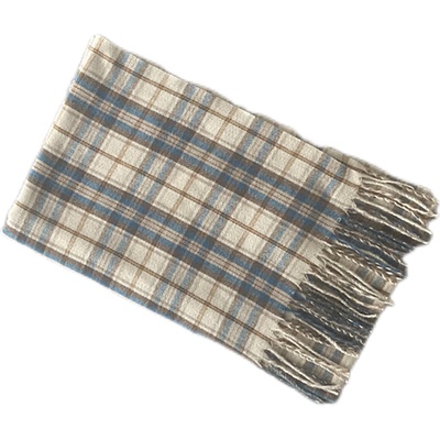 氛围感格子jk围巾女秋冬季加厚保暖百搭韩系学生亚文化情侣围脖