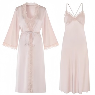 维多利亚真丝性感睡衣女法式新款纯欲吊带睡裙家居服送闺蜜礼盒装
