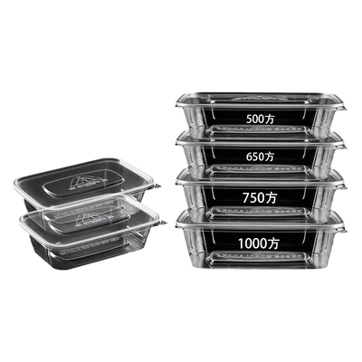 富强一次性透明长方形打包盒