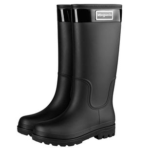 时尚雨鞋女士水鞋雨靴女特高筒水靴加绒防滑保暖厨房防水中筒胶鞋