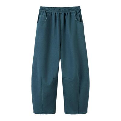 kuuyoo水洗棉磨毛立体裤