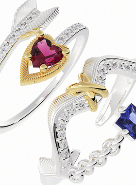 元术乐之原创设计红宝石开口戒