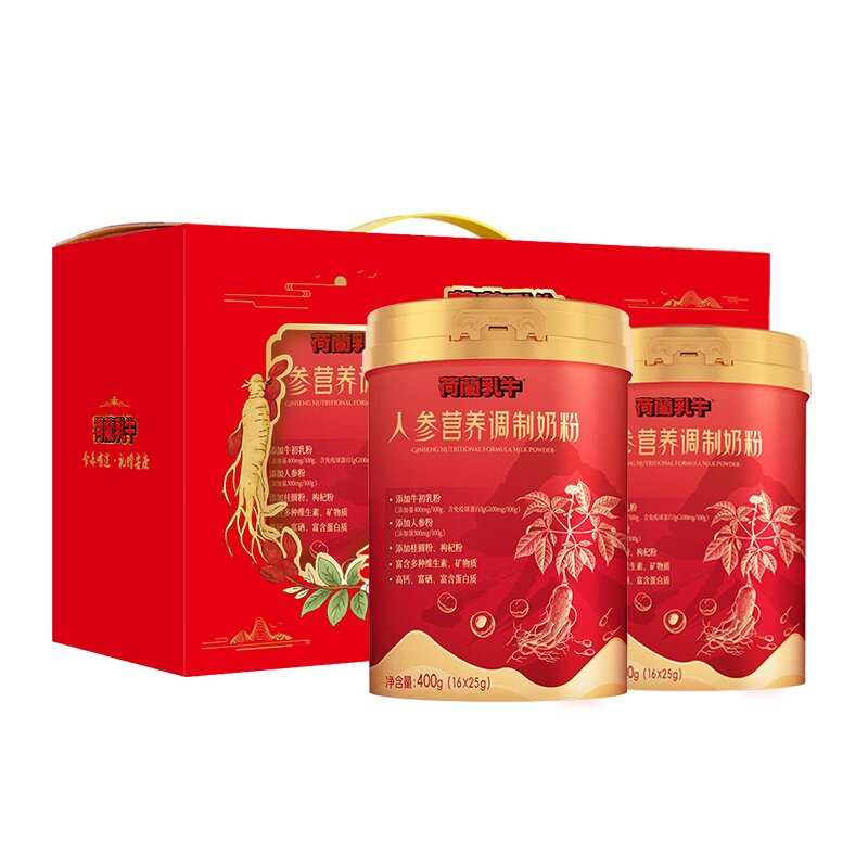荷兰乳牛红参营养奶粉400g