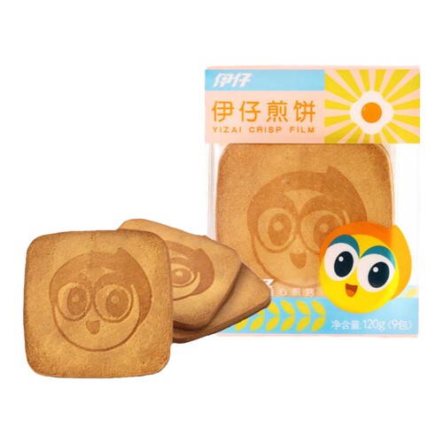 来伊份伊仔鸡蛋煎饼120g酥脆饼干甜而不腻早餐糕点酥香薄脆小零食