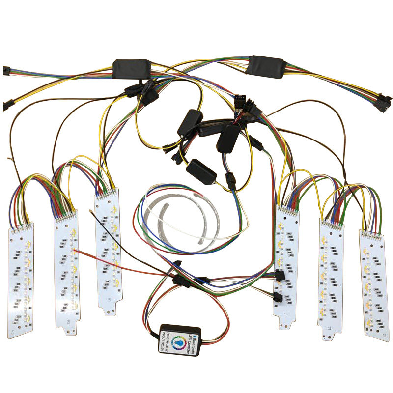 适用于福特野马Mustang专车用改装手机APP控制LED日行灯七彩流水