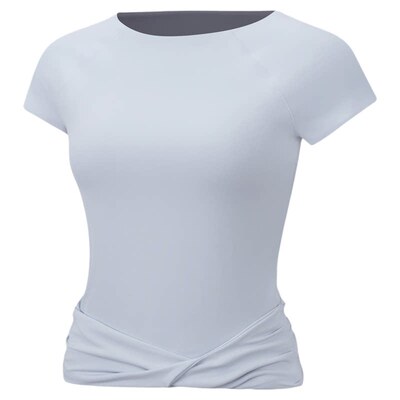 Light Nulu 女士轻盈版下摆扭结短袖 T 恤丨lululemon丨LW3KU9S