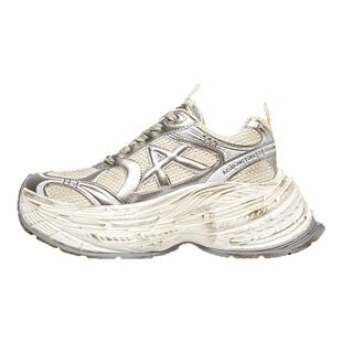 ACUPUNCTURE爱克佩特圈A原创运动老爹鞋女厚底休闲增高鞋做旧擦色