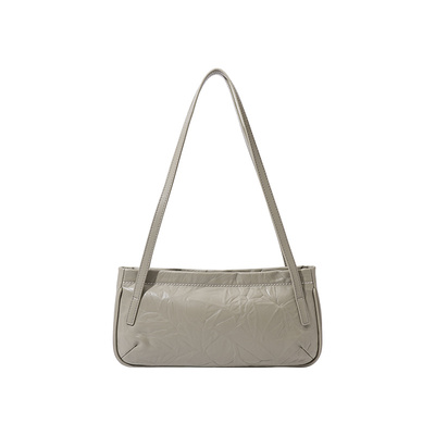 BAMPO半坡头层牛皮腋下包2024新款品牌专柜真皮百搭通勤单肩包女