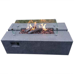 北美户外庭院别墅防水燃气景观真火观景台取暖炉烤火炉取暖桌壁炉