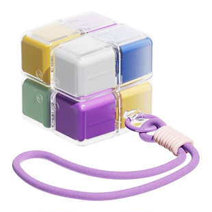 磁吸魔方分格药盒便携药品分装收纳盒密封装药片家用药盒收纳用具