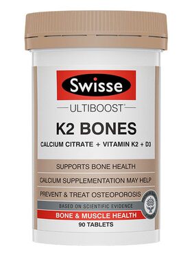 Swisse斯维诗钙片柠檬酸钙K2迷你钙维生素D3成人青少年钙补90粒