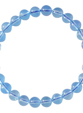 天然海蓝宝手串女收藏级水晶手链