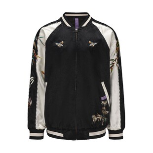 碧海潮生【燕归】秋冬新款中国风国潮绣花刺绣拼接夹克棒球服外套