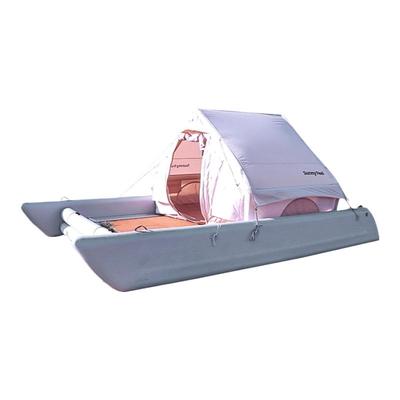 AISUNSS水上充气帐篷钓鱼浮台平台船浮式漂浮路亚艇配船外机路亚