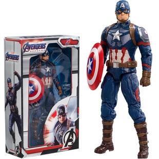 中动美国队长手办漫威复仇者联盟周边男生大号人偶摆件马克玩具