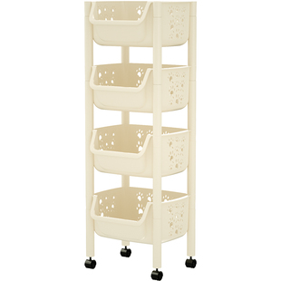 汉世刘家厨房置物架收纳架果蔬菜落地多层零食玩具用品菜篮子神器