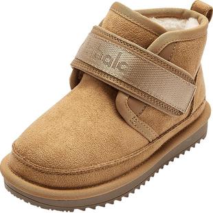 巴拉巴拉童鞋儿童雪地靴男女童短靴加厚加绒2025新冬靴子防滑保暖