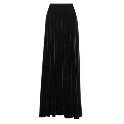 a字拖地及踝垂感金丝绒半身裙